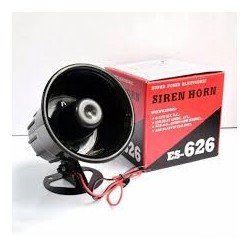 Sirena 15w, 110db, 6-12Vdc, 1.25A, doble tono, Nueva.