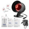 Alarma Sirena Inalamb 433Mhz 110db Kit A Reg12v, con 3 Sensor, 2 Control Rem, _30Sensor, 8 Cntrl Rem.