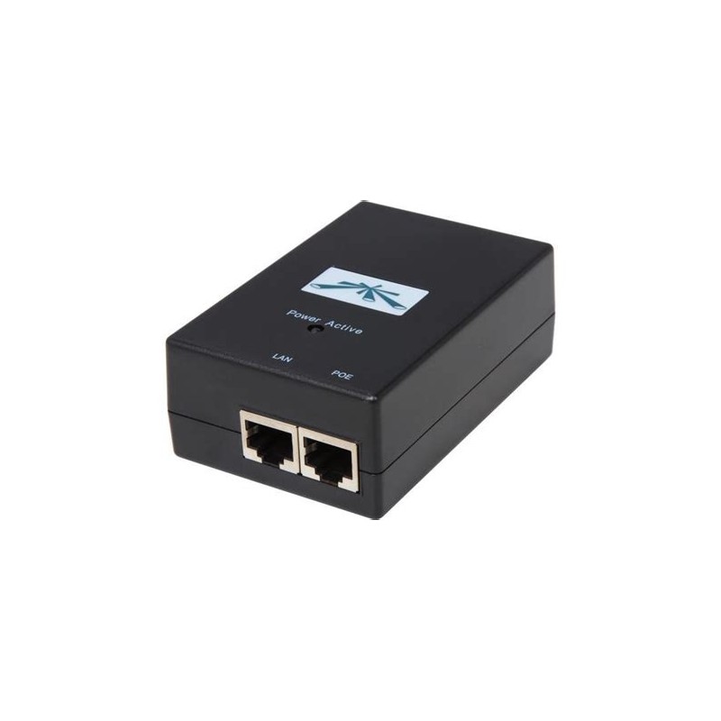 Inyector POE Ubiquiti Gigabit, 48v, NEW Rem Reset, ESD, 0.32Amp,  15w, 802.3af Pins 4_5+ y Pin 7_8-. Gtia:30d