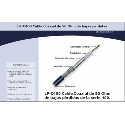 Rollo Coaxial LMR400 100% Cobre, Lanpro Negro, 100m. para Antenas RF en Exteriores