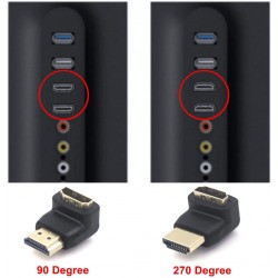 Union hdmi 90g macho hembra interno