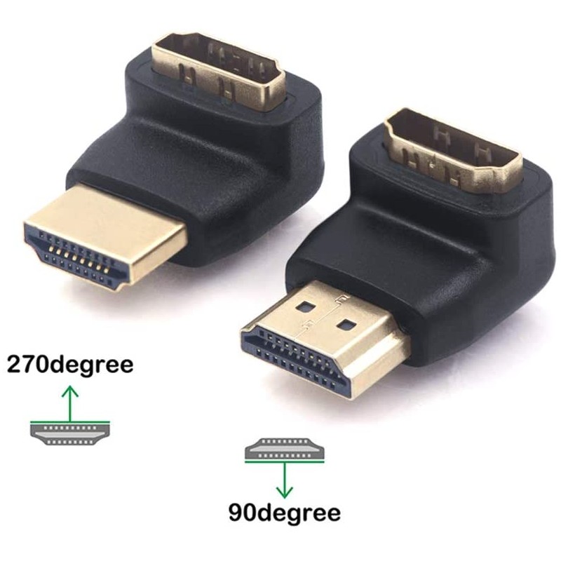 Unión HDMI, 90g Macho/Hembra, interno