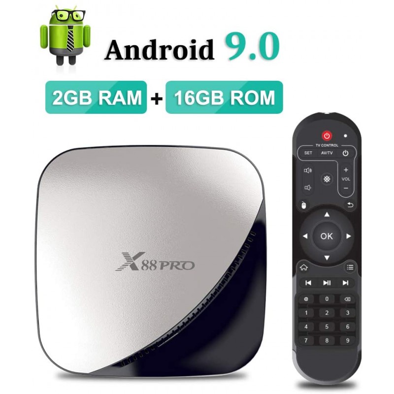 TV Box Hdmi, Usb, Rj45, Control Remoto Android 9, Wi-Fi 802.11ac, 2.4_5GHz, 2Gb Ram 16Gb Rom RK3318, Gtia: 30d