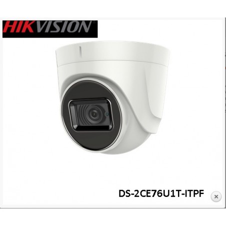 Camara Domo 8.29Mpx 2.8mm Hikvision 1/2" Plastic Indo, ExIR 30m, IRcut, OSD, 4en1. DS-2CE76U1T-ITPF