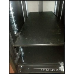 Gabinete piso 32rmu Prf 100cm, Alt 160cm, 4 Puertas Fte Micro Perfora, Extrac, Ruedas, desarmado. Negro. Gtia: Nuevos