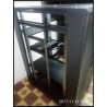 Gabinete piso 32rmu Prf 100cm, Alt 160cm, 4 Puertas Fte Micro Perfora, Extrac, Ruedas, desarmado. Negro. Gtia: Nuevos