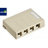 Caja Superficial Vacio 4 Ptos, Beige Leviton