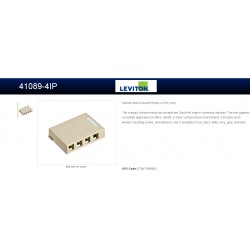 Caja Superficial Vacio 4 Ptos, Beige Leviton