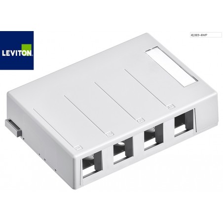 Caja Superficial Vacio 4 Puertos. Blanco, Leviton