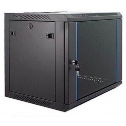 Gabinete Pared 12 rmu, Des-armado 2Pzas c_llave, Negro, Anc60xAlt80xPrf50 Nota: Sin Extractor,