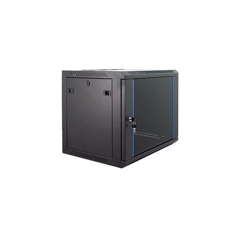 Gabinete Pared 12 rmu, Des-armado 2Pzas c_llave, Negro, Anc60xAlt80xPrf50 Nota: Sin Extractor,