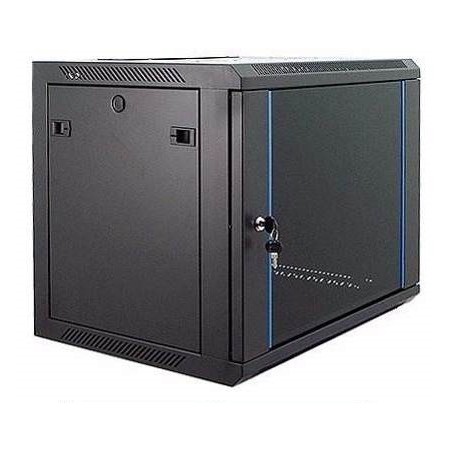 Gabinete Pared 12 rmu, Des-armado 2Pzas c_llave, Negro, Anc60xAlt80xPrf50 Nota: Sin Extractor,