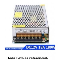 Fuente Reg. 12v, 15 A, sin fusibl, SOLA Ac -120/220v. Gta: 10 D, Serializar: