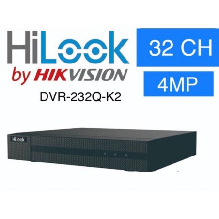 DVR 32 Cam, 1080p HiLook (Hikvision) +2 IP PentaHibrido 4Mpx, 1000Mbp,  Sop 2dd 6Tb,