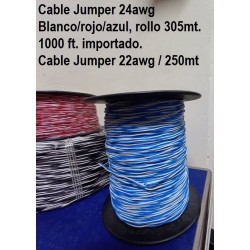 Rollo Cable Jumper Blanco / Negro 250m Siemens