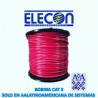 Bobina Cat 5e Elecon F Cobre 305m ROJO fab nac, 100% cobre, awg24.