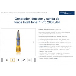 Generador Tono Digital Fluke Networks IntelliTone™, Pro 200, LAN Tester, Garantía de 90 Días.