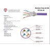 Bobina Siemon Cat 7, 10Ghz S/FTP Violeta doble chaqueta, CMZ-00424SIE-10U, awg24, cada par con Foild, norma LSZH