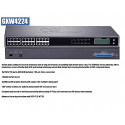 Gateway Alta Densidad 24 FXS, 1000Mbps, GrandStream. 1GLAN, Router, 2 SIP, RS232. Extens Rj11