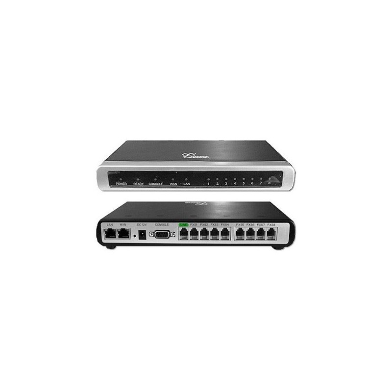 Gateway 8 FXS, 10/100mbps, GrandStream. 2Lan, Router, 2 Sip, rs232. (extensione)