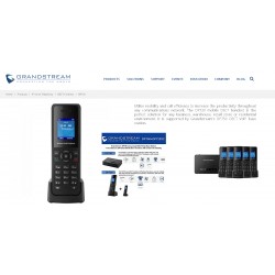 Telefono IP WiFi, 10xSIP, Grandstream Requiere Estacion DP750 x c/5 Telf VoIP