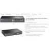 Switch 16p con 8POE +2Sfp Admin. Tp-Link Gigabit Poe 802.3at/af, 150w, Rack 1Fan/Ext.