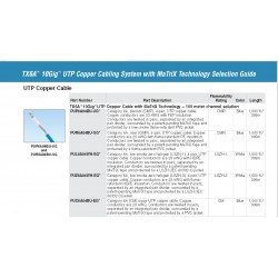 Bobina CAT 6A Panduit 26awg 10Gb Azul 750 Mhz, Redondo, Chaqueta Pvc, 305 Mts (SD) UTP, riser (CMR), retardant PVC ins