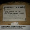 Bobina CAT6 FTP Doble Chaqueta Elecon, awg23, Foil, Hilo de Tierra, Negro, 305Mts.