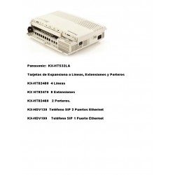 Central Telefonica 4L 8Ext Panasonic 12Sip, Expand a 6L, 24Ext. Router Integ DISA, Buzon de Voz Indiv. Gtia:30dias