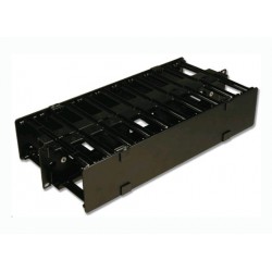 Organizador Horizontal 1 u, frente/Traser, Pand Fte:3"x3" - Tras. 2"x5", Plastico, Negro