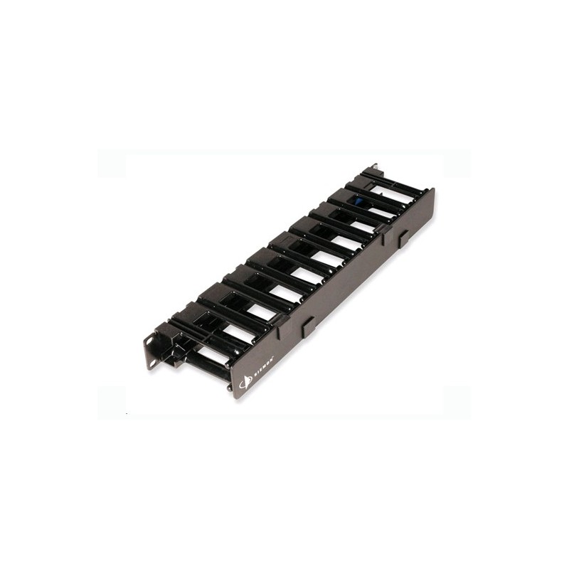 Organizador Horizontal 1 u, frente/Traser, Pand Fte:3"x3" - Tras. 2"x5", Plastico, Negro