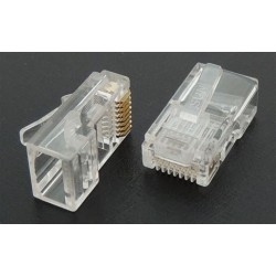 Conector RJ-45 Passtrought Cat 6, 50unds