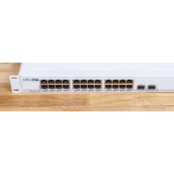 Switch Rout 24 Ptos +2Sfp Admin Mikrotik Cloud Sw, Layer 2, Rack 1U, Dual Boot OS v6, Level 5 license.  Gtia: 90 dias