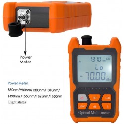 Optical Powermeter y Lan Tester Rj45 remote, 8x Wavelengths, -70dBm~+6dBm. 850/980/1300/1310/1490/1550/1625/1650nm. NO Gtia