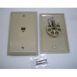 Tapa Telefonica 1x RJ11, 4x2 Beige