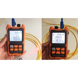 Optical Powermeter y Lan Tester Rj45 remote, 8x Wavelengths, -70dBm~+6dBm. 850/980/1300/1310/1490/1550/1625/1650nm. NO Gtia