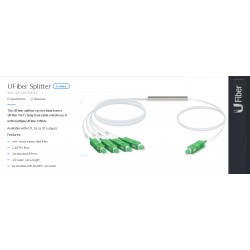 Splitter FO 1-4 SC APC 1.5m blanco UNIFI 2mm, G657A1, simplex. SERIALIZAR: Con su Hoja de Valores certificados