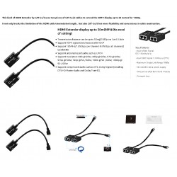 Extensor Hdmi Pasivo, 30m, Req 2 Cables Utp Cobre c5e o C6. Gtia: 30d