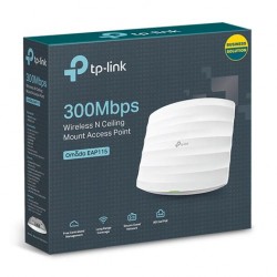 Punto de Acceso de Techo 2.4GHz, Administrable, 300Mbps LAN PoE af/at, 802.11bgn, 8 SSID,  3dBi, 24V 7.7w. Gtía: 30 D