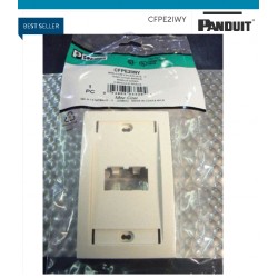 Faceplate Panduit 2 Puertos Blanco Ejecutivo.