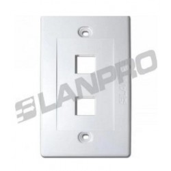 Faceplate 2 Puertos standard Blanco