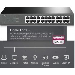 Switch 24 Pto 100/1000 Mbp, Rack Tp-Link Gtia: 30 Dias Fact / 120dias Importador