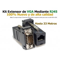 Extensor VGA Utp Rj45, Macho, Aprx 30mt. Venta X unidad.  Adaptador Vga Utp Rj45