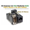 Extensor VGA Utp Rj45, Macho, Aprx 30mt. Venta X unidad.  Adaptador Vga Utp Rj45