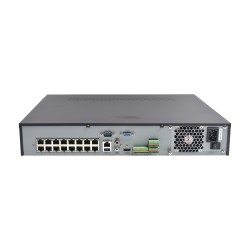 NVR 16 Cam IP 4K, +16POE 8Mpx, Hikvision 200w, sop 4DD 6TB, Alarm 16/4, Rack h265, 3Usb, 1rca, Hdmi_Vga. Gtia: 90d