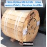 Fibra Optica SM ADSS, 48 hilos, 4Km Auto Soportada, Spam 100m, G652 9/125, Chaqueta single, monomodo, 300Kg, Cablix