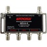 Amplificador CATV 4 canales, 8dbi, metal 5-1002Mhz, Transf 12Vdc. Gtia: 30dias 6 kV protec, PTC Short-Circuit. Antronix