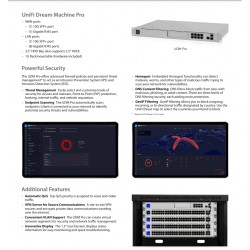 Dream Machine Pro Security Gateway Unifi 1rmu, 8 GLan, 1Wan, 1x 10G SFP, NO HDD Enterprise-grade UniFi OS Console