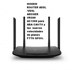 Modem Router Vdsl Adsl Dual band, TpLink 1Lan 3wan, 2.4Ghz_300  5Ghz_867Mbps Vpn, Adsl2 Rj11. Grtia:90d