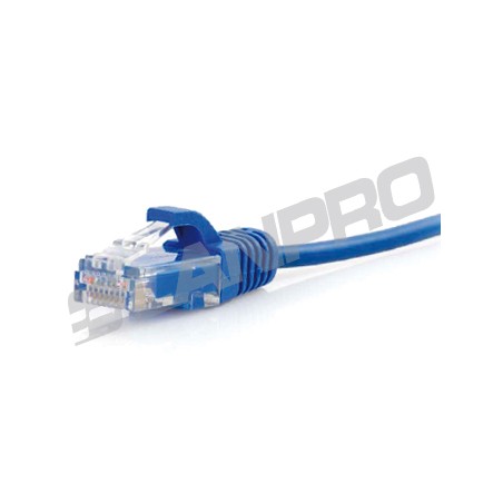 Patch Cord CAT 6 STR, 50cm 3Ft, Azul, LP, Utp, TIA568-C.2, 28awg, UL, CM, 550Mhz